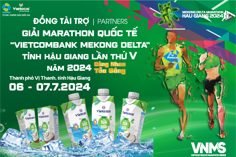 Vietcoco Đồng Hành Cùng Mekong Delta Marathon Hậu Giang 2024 - Nâng Tầm Thể Thao, Tỏa Sáng Đam Mê!