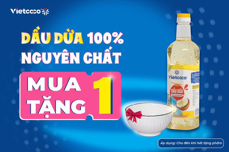 Dầu Dừa 100% nguyên chất Vietcoco - Lựa Chọn Tuyệt Vời Cho Gia Đình Bạn!