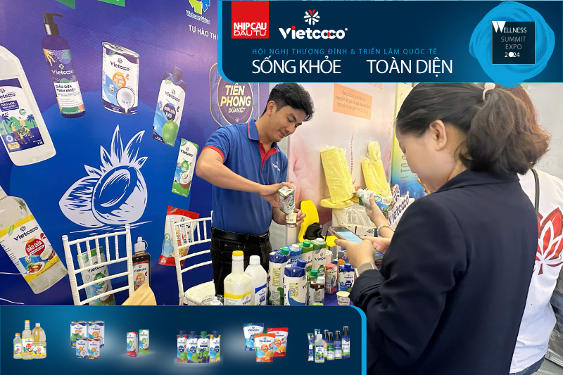 Vietcoco Mang Giá  Trị Thiên Nhiên Từ Dừa Đến Cuộc Sống Bến Vững Tại Hội Nghị Thượng Đỉnh & Triển Lãm Quốc Tế Sống Khỏe Toàn Diện